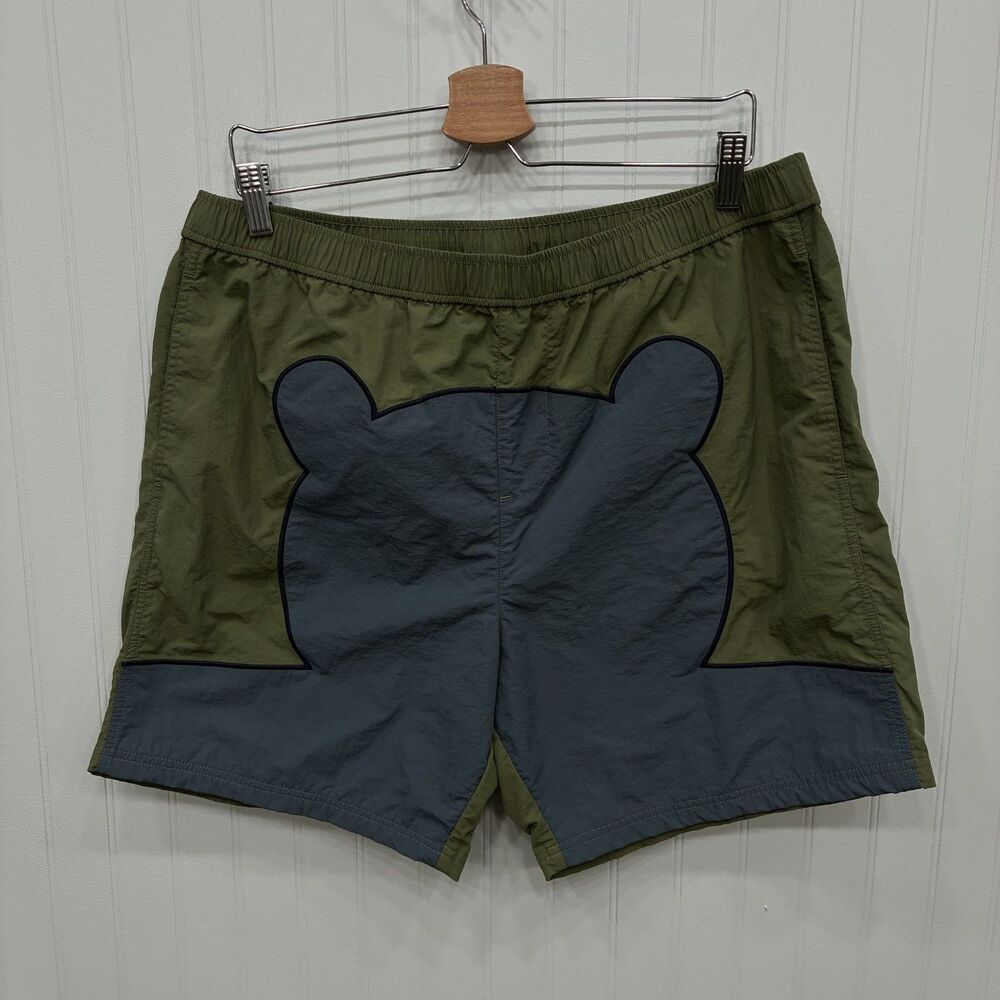 Teddy Fresh Green Mesh Lined Shorts Men's Size Large L Casual Swim Trunks
